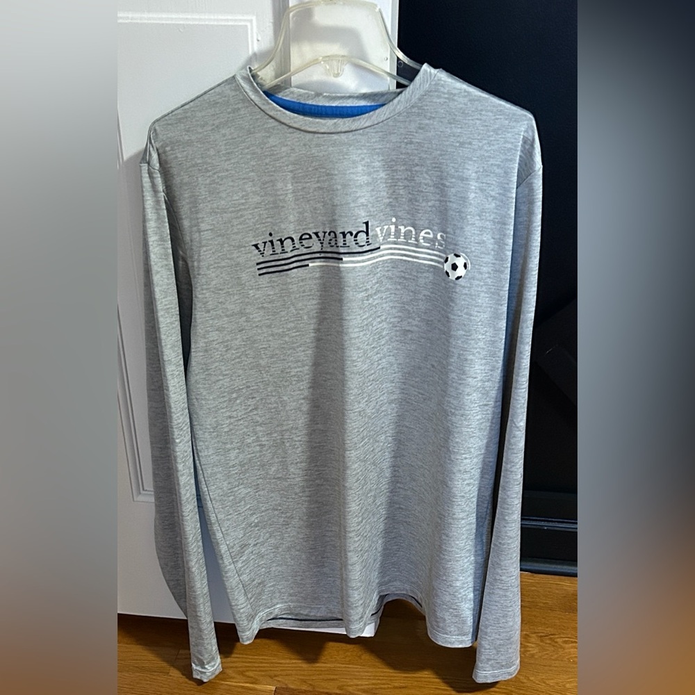 Vineyard Vines Heather Gray Long Sleeve Tee